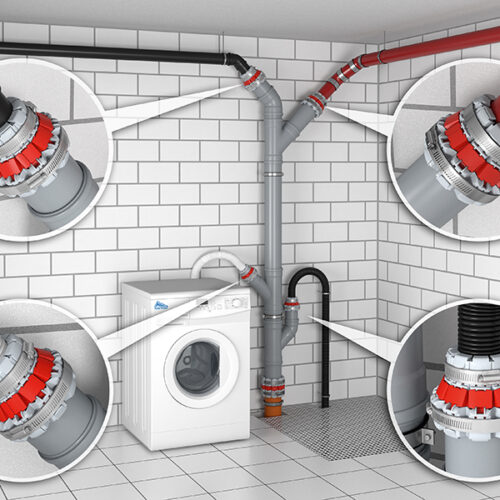 FHS® toleranssiliitin jätevesiputkille